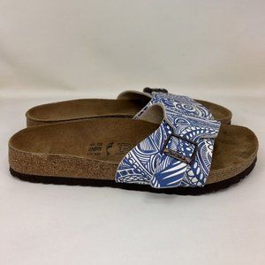 Birkenstock Birkis Catalina Sandals Blue White Women’s Size 10 / EUR Size 41